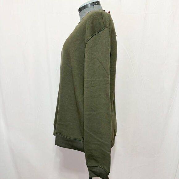 Eddie Bauer NWT Sz XXL Olive Camp Plush-Lined Fleece Crewneck Pull On Sweatshirt - Picture 7 of 9